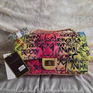 NWT - Caleesa Graffiti Print Shoulder Bag
